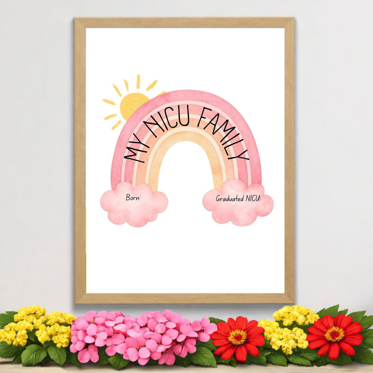 NICU Graduate Wall Art Pink
