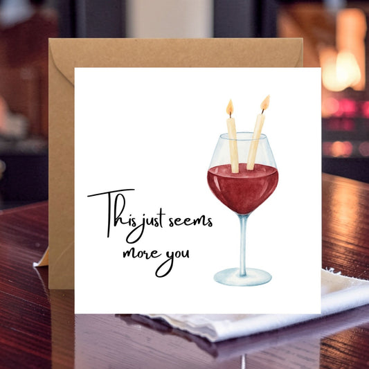 Birthday Card for Red Wine Lover