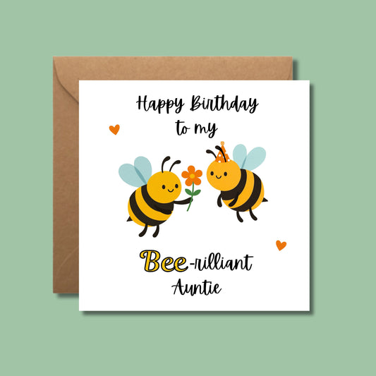 Auntie Birthday Card