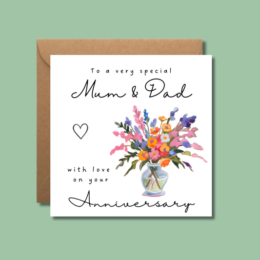 Anniversary Card For Mum and Dad