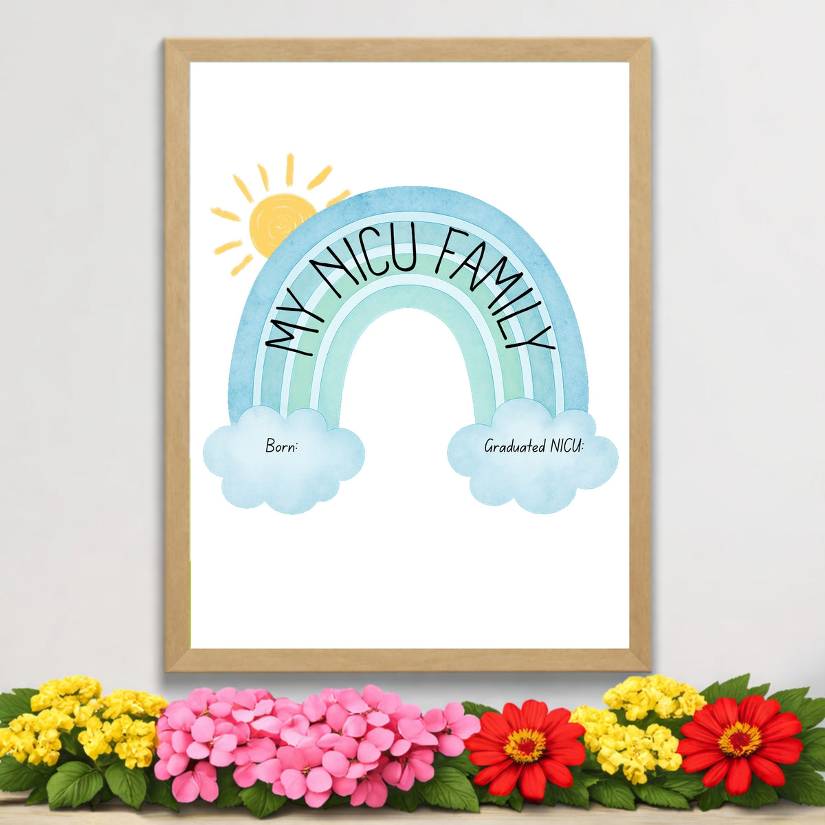 NICU Graduate Wall Art Blue