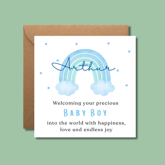 Personalised New Baby Boy