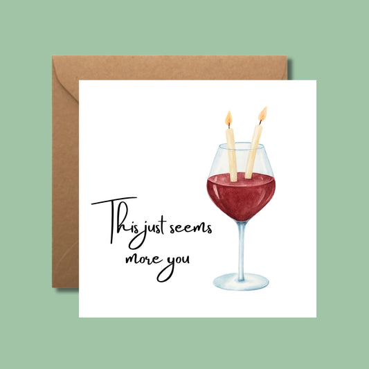 Birthday Card for Red Wine Lover