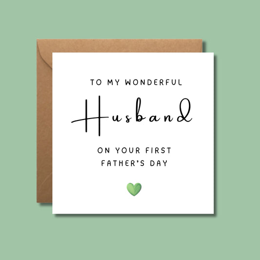 Husband first father's day card