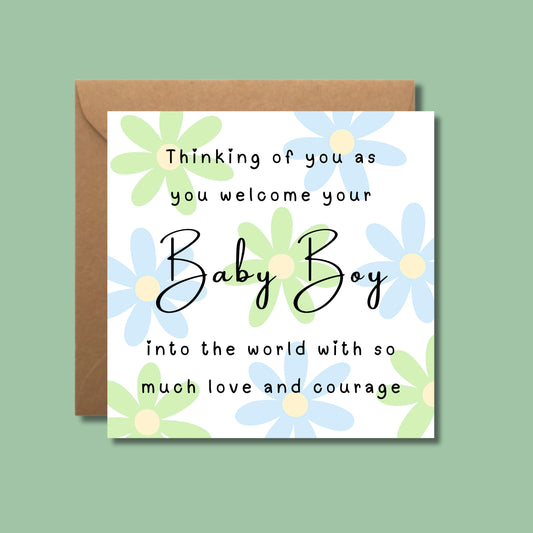 Card For Baby Boy In The NICU