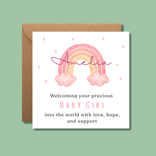 NICU Card for Baby Girl