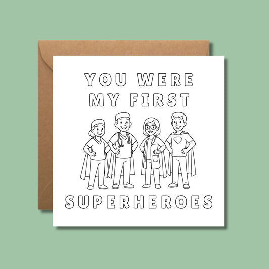 NICU Thank You Card From Ex NICU Baby  - Colour In