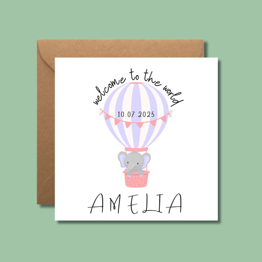 Personalised New Baby Girl