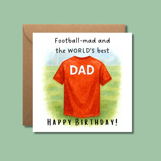Dad Football Birthday Card