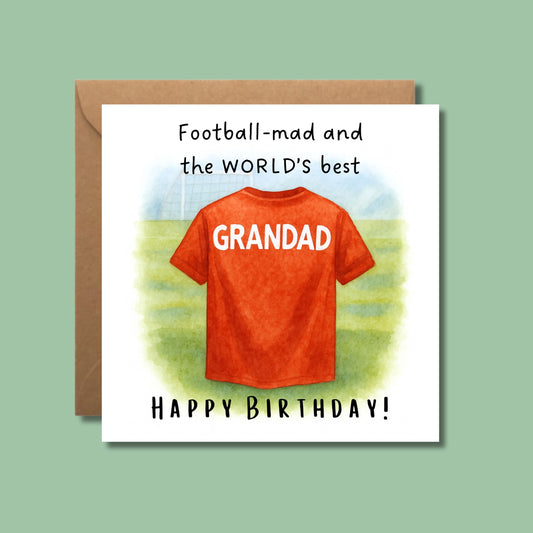 Grandad Football Birthday Card