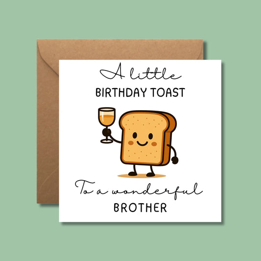 Personalised Birthday Card, Birthday toast