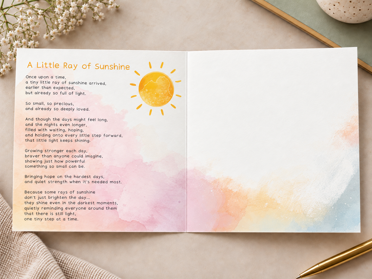 NICU New Born Card - Short Story Inside