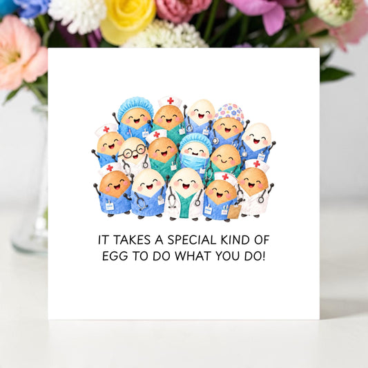 Thank You Card For Egg-cellent Medical Team