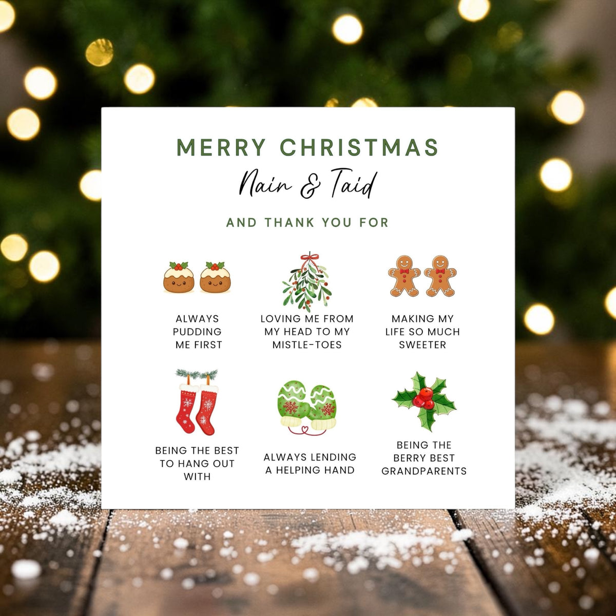 Nain and Taid Christmas Card