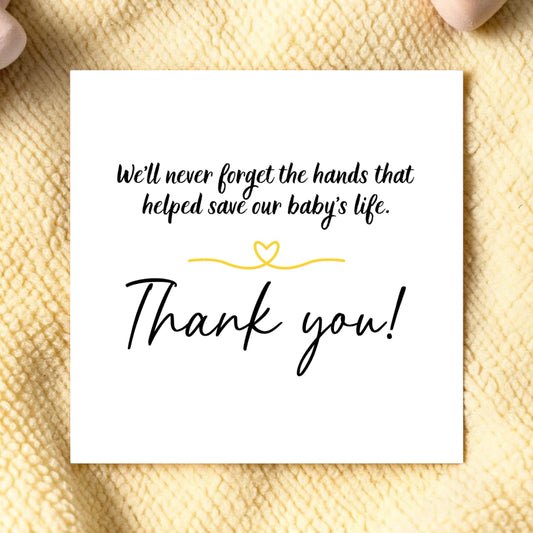 NICU Thank You Card
