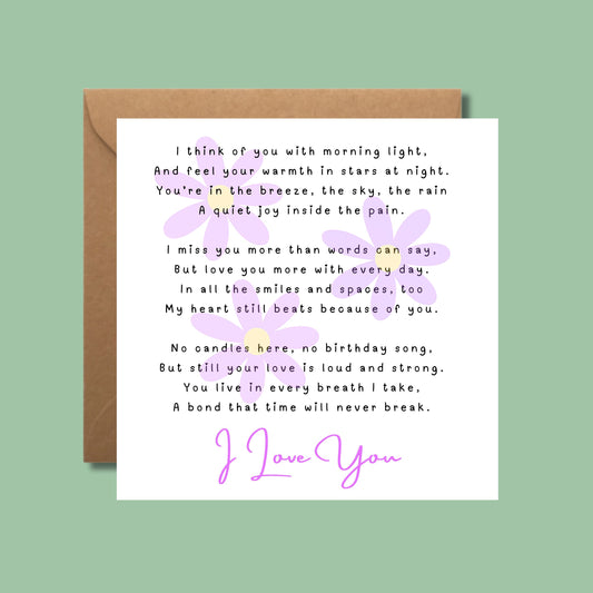 Miss You Bereavement Card