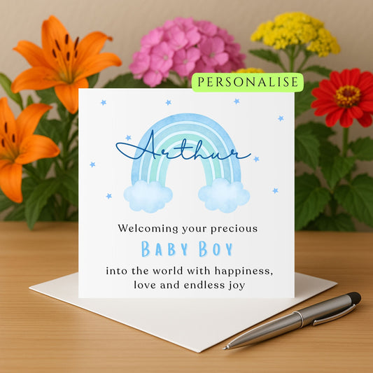 Personalised New Baby Boy