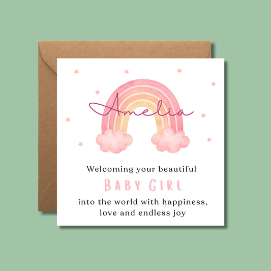 Personalised New Baby Girl