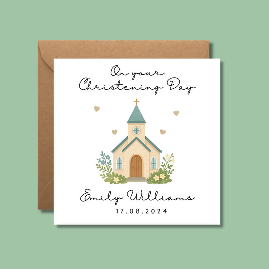 Personalised Christening Card