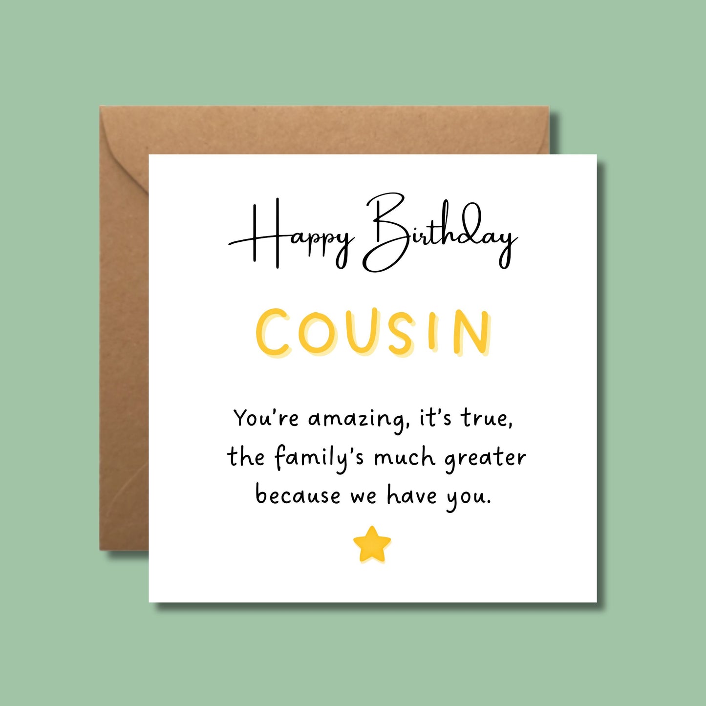 Cousin Happy Birthday Card