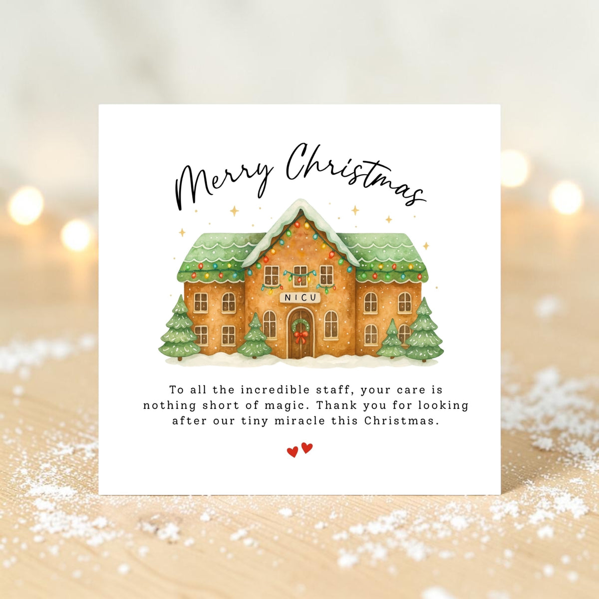 NICU Thank You, Christmas Card