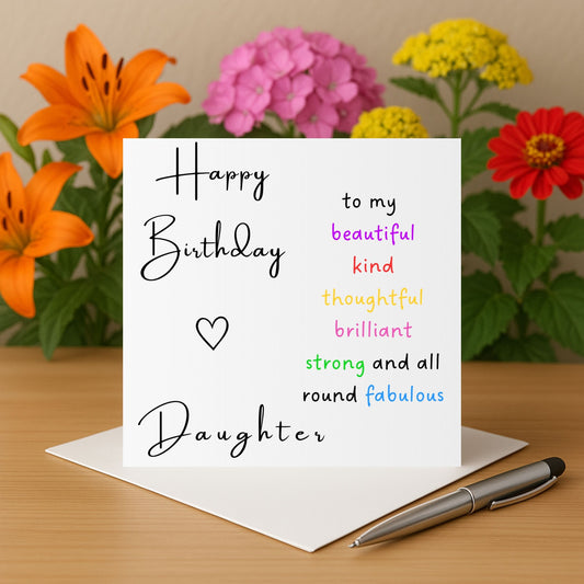 Daughter Birthday Card