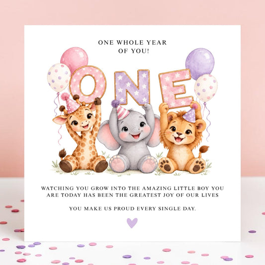 NICU 1st Birthday Card