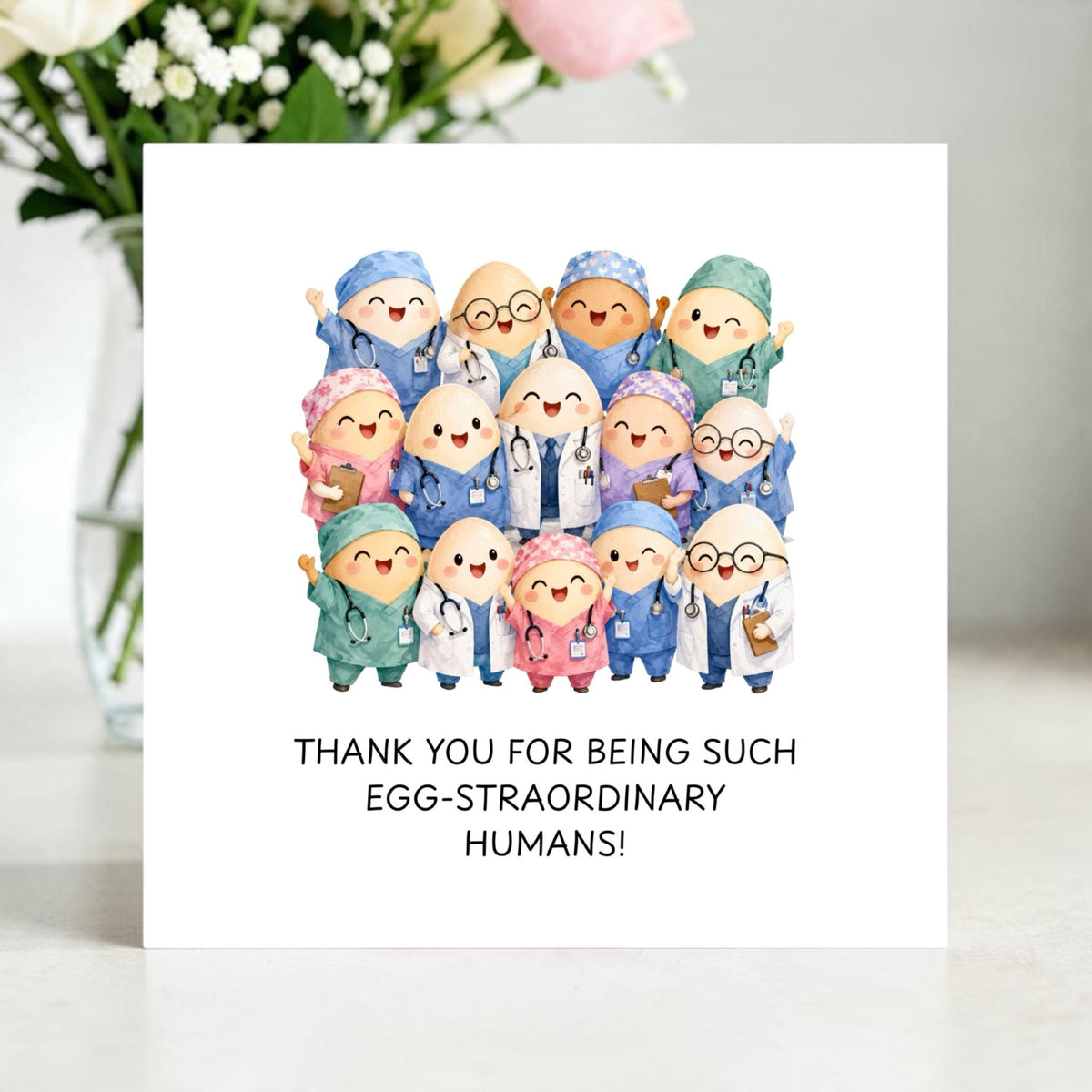 Egg-cellent Hospital Staff Thank You Card
