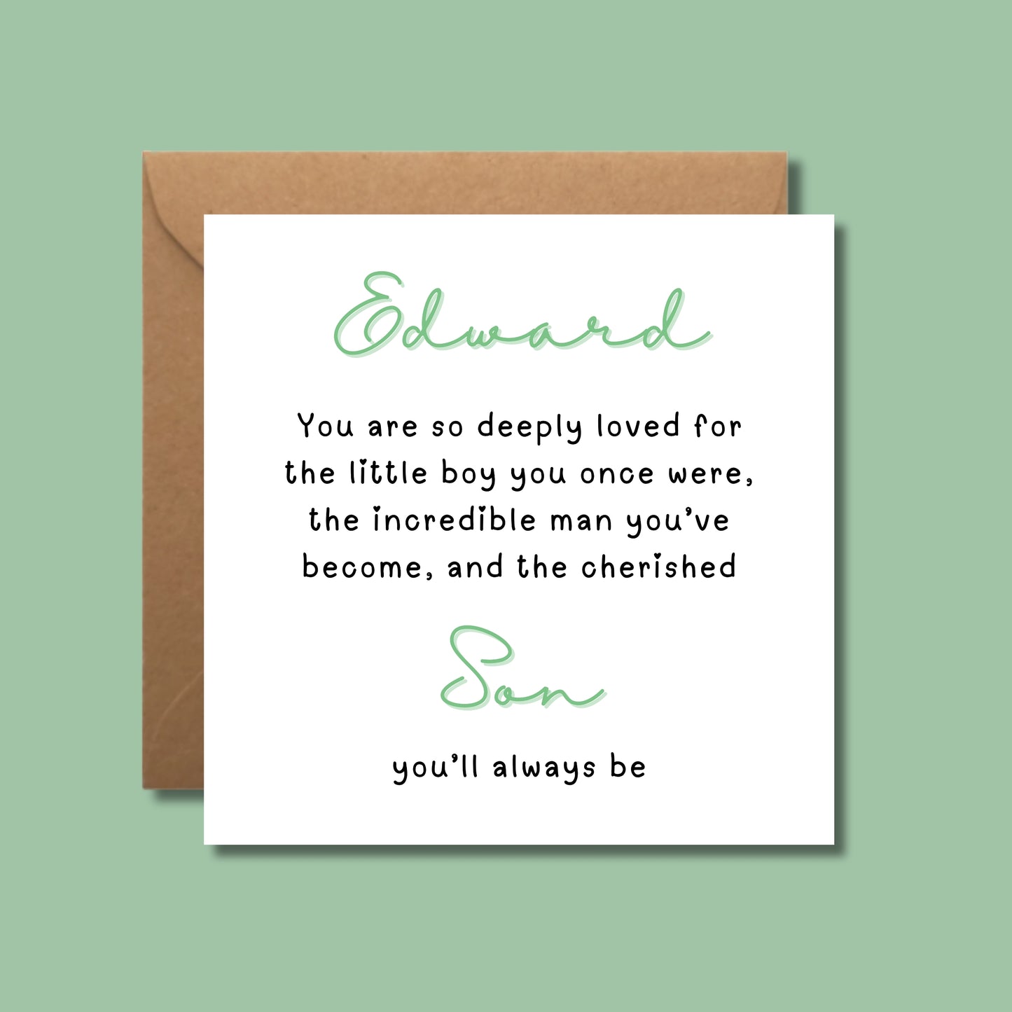 Thoughtful Son Birthday Card