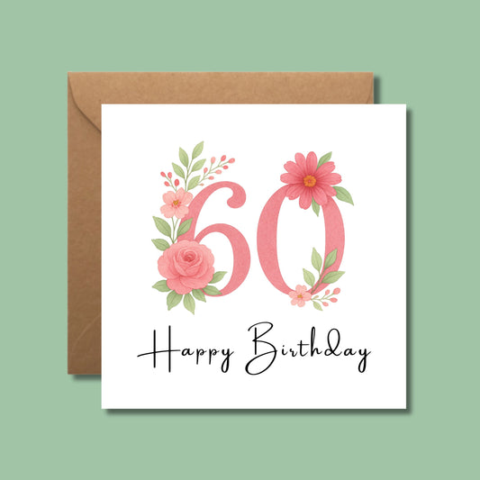 60th Birthday Card