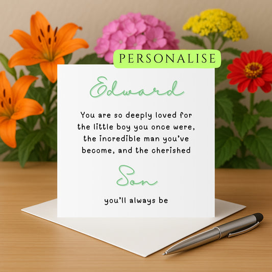 Thoughtful Son Birthday Card