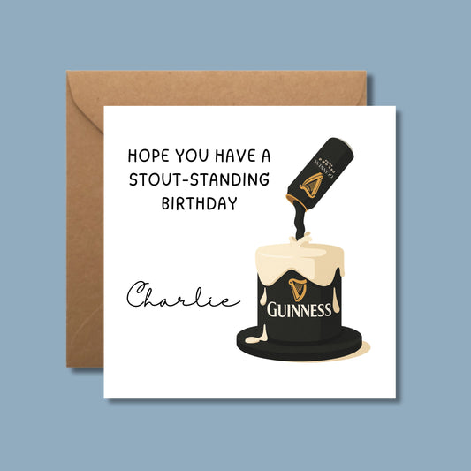 Personalised Guinness Birthday Card