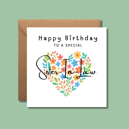 Sister-In-Law Birthday Card