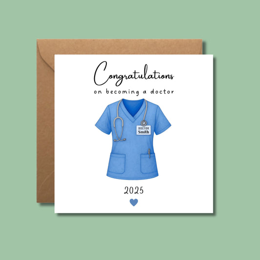 Personalised Doctor Graduate Card
