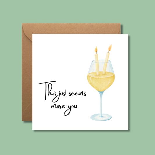 White Wine Lovers Birthday Card