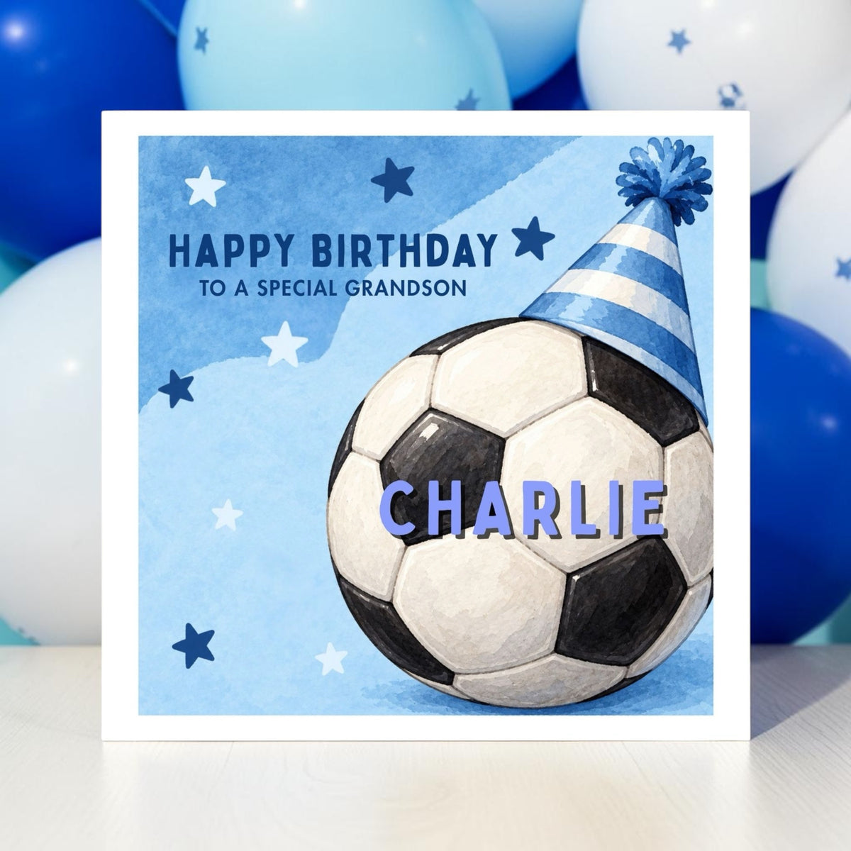Grandson Football Birthday Card