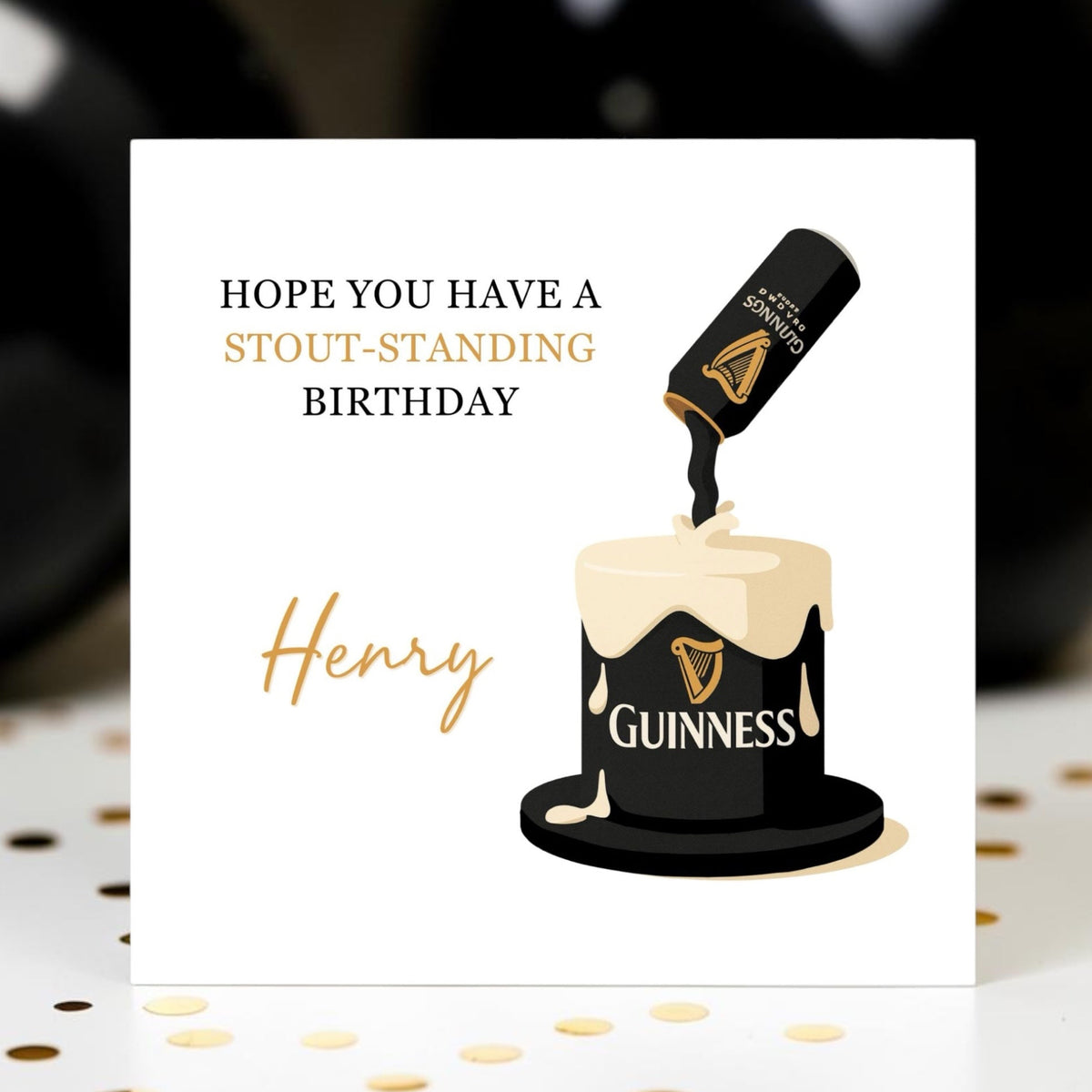 Personalised Guinness Birthday Card