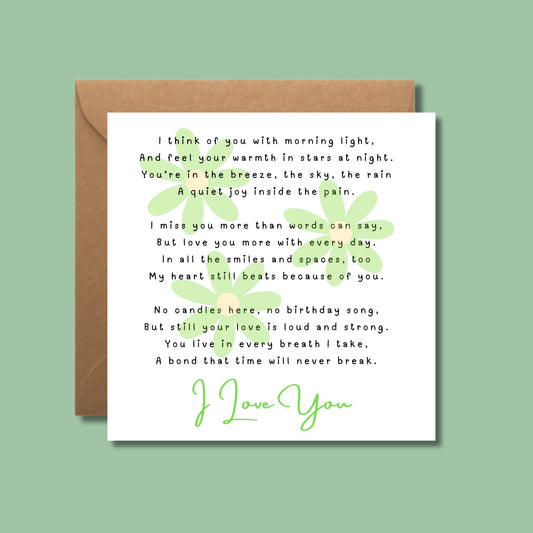 Miss You Bereavement Card