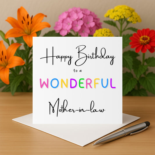 Mother-In-Law Birthday Card