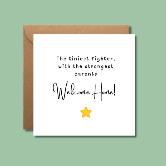 NICU graduate Welcome Home Card