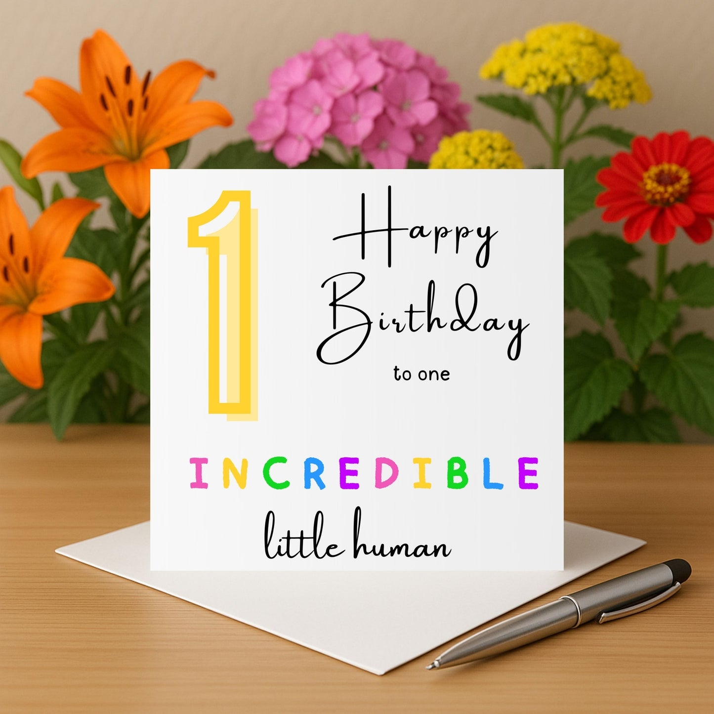 First Birthday Card for incredible little human. Ex NICU baby