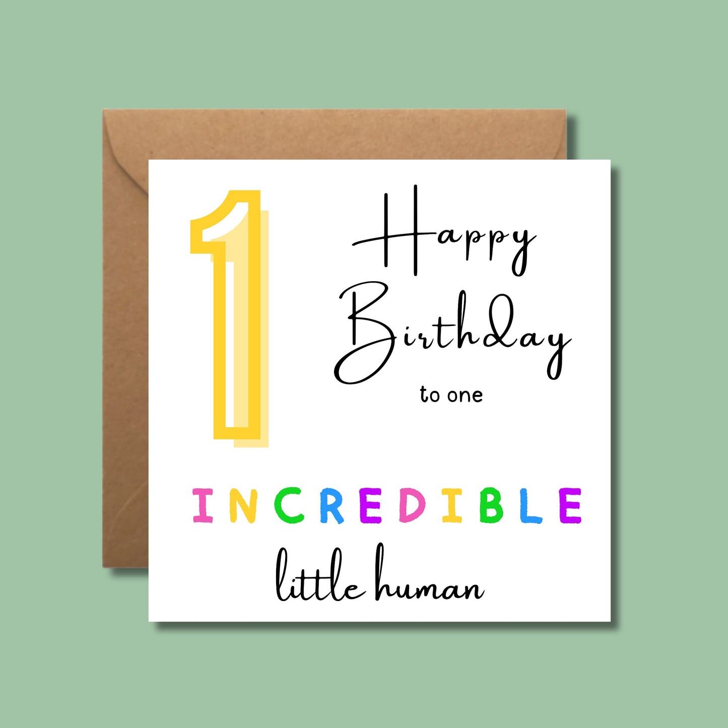 First Birthday Card for incredible little human. Ex NICU baby