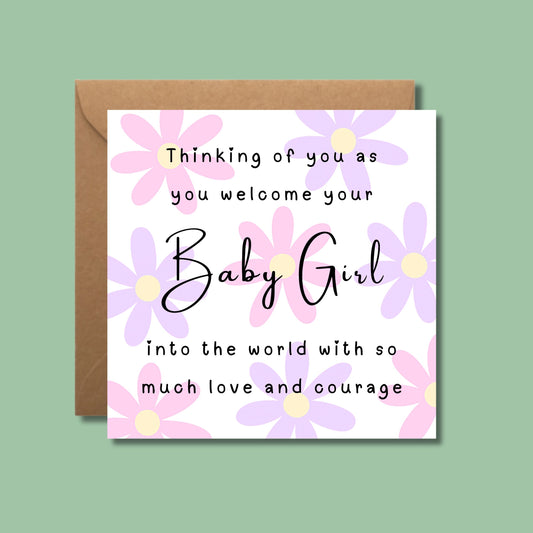 Card for Baby Girl In The NICU