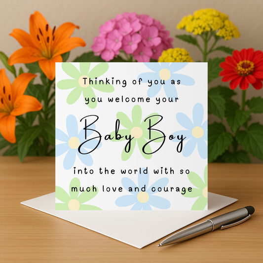 Card For Baby Boy In The NICU
