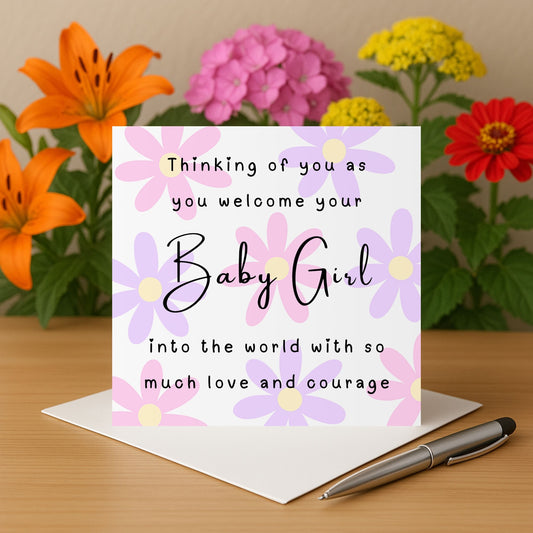 Card for Baby Girl In The NICU