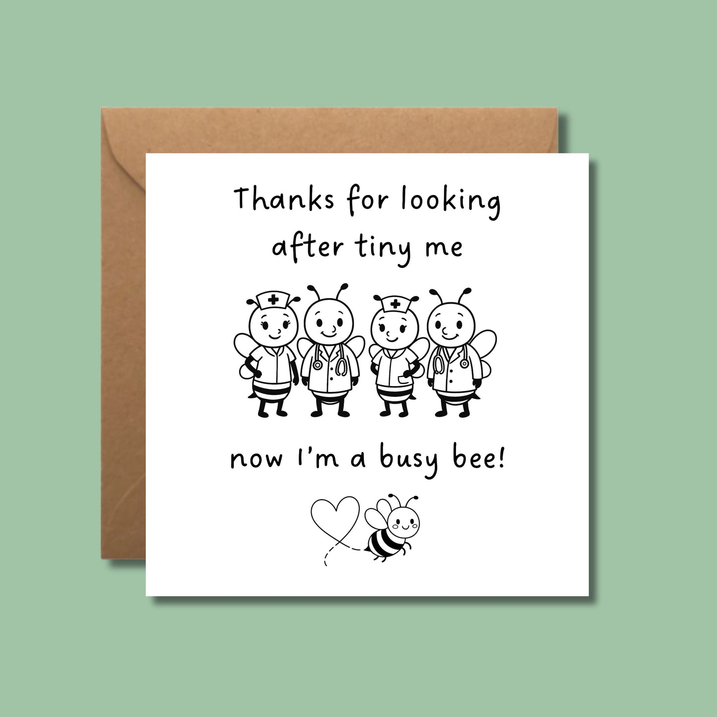 NICU Thank You Card From Ex NICU Baby  - Colour In