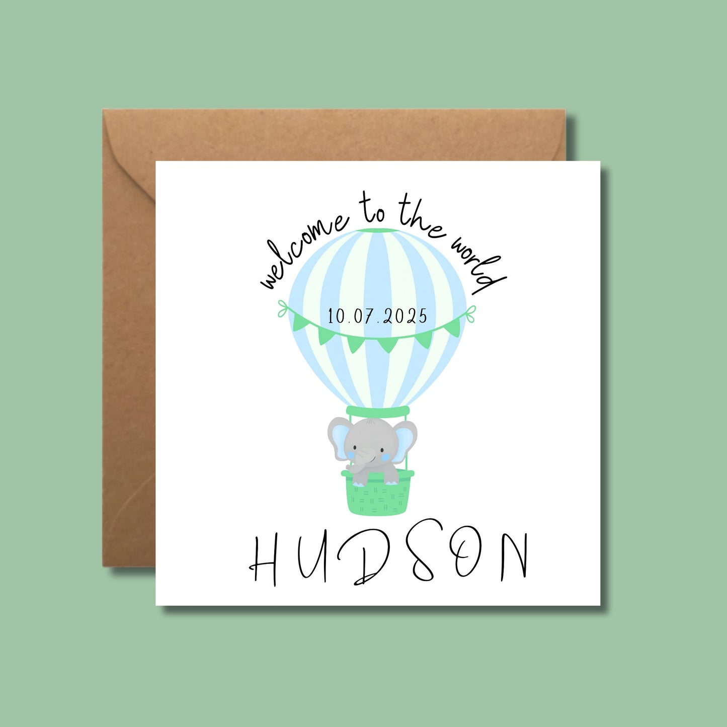 Personalised New Baby Boy