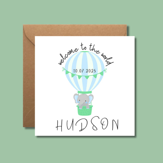 Personalised New Baby Boy