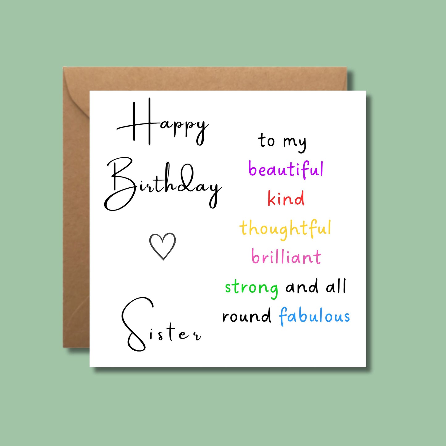 Sister Birthday Card