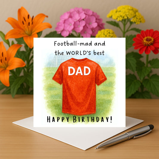 Dad Football Birthday Card